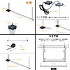 LEDシーリングライト worbest AC100V 2700k-6000k 40W 4000lm 可能なリンク可能なledショップライト黒長方形ショップライトトライアッ